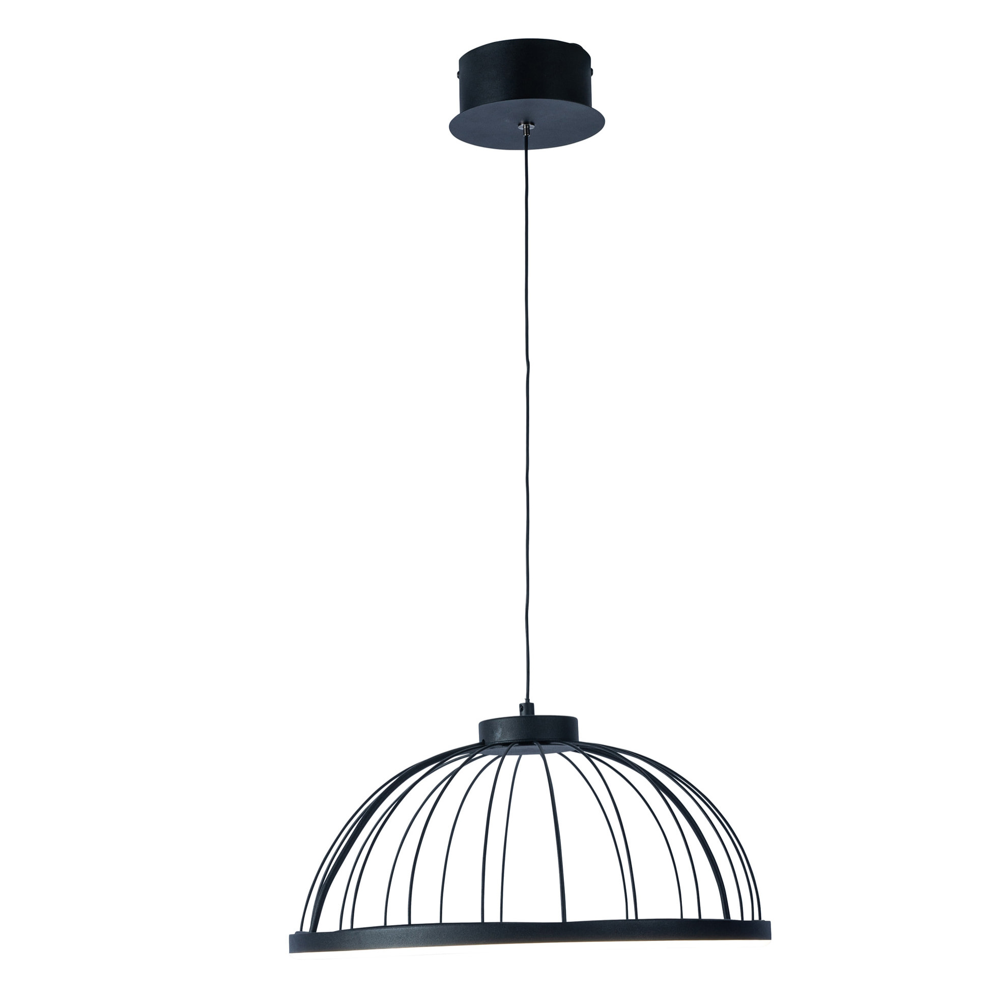 Forlight Colgante Cercle LED 24W Blanco Neutro - 4000K Negro para Interior de Techo en Comedor, Salón, Cocina