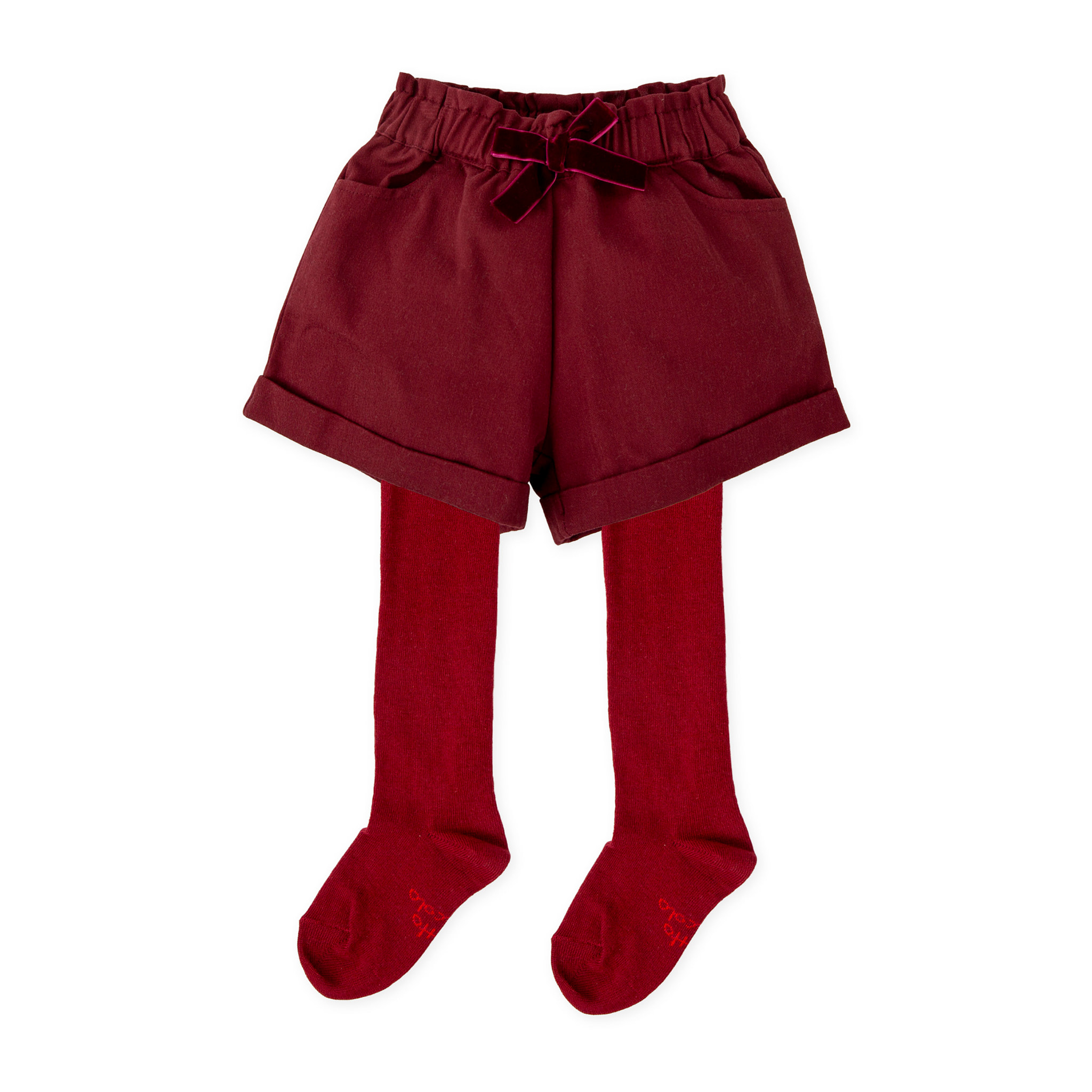 SHORT CON LEOTARDOS GRANATE - Granate