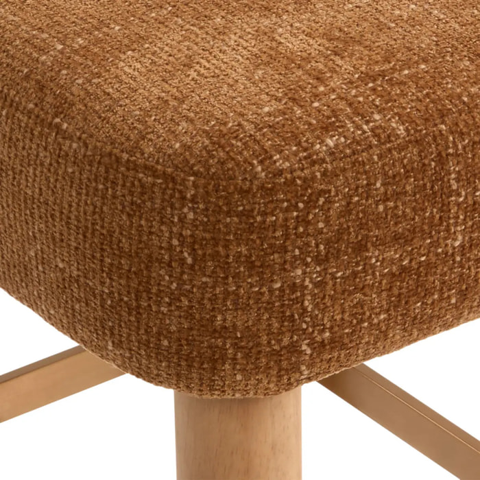 Tabouret de bar Noali carré H.104,5cm bronze