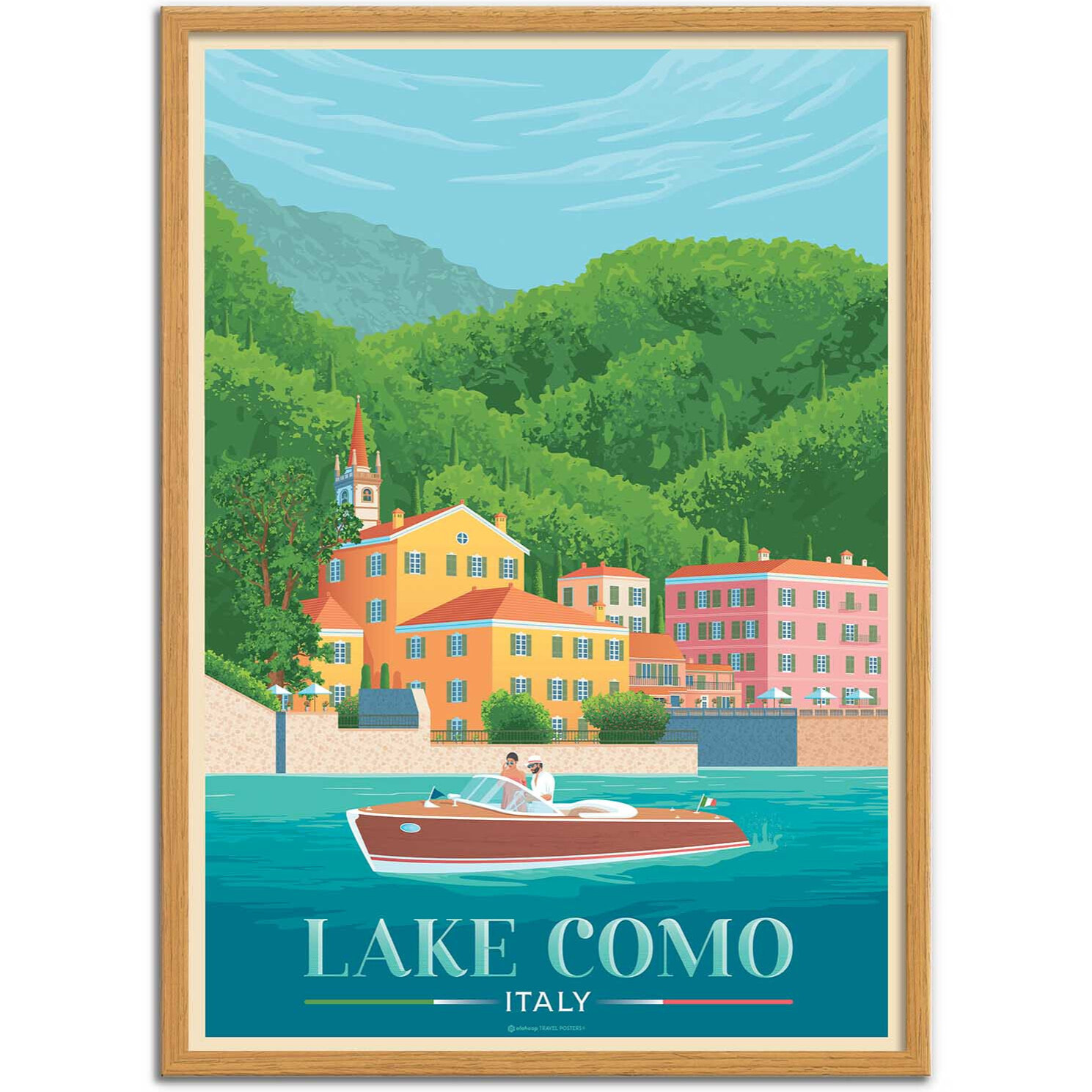 Affiche - Lake Como - Olahoop Travel Posters