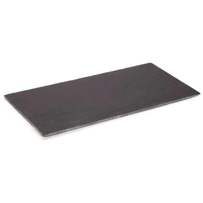 Set di 6 vassoi rettangolari per aperitivi. 30 x 15 cm.