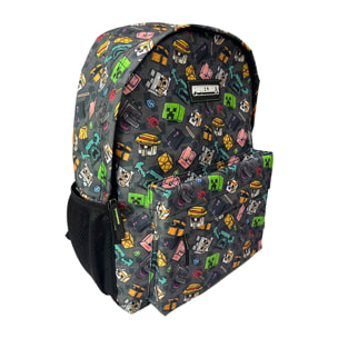 Zaino Americano Minecraft Personaggi adattabile a carrello. Schiena imbottita e scomparto per laptop.