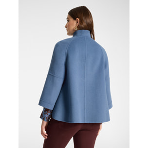 Elena Mirò - Caban en mezcla doble de lana - Azul