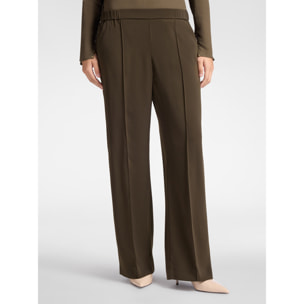 Elena Mirò - Pantaloni dalla gamba ampia - Verde militare