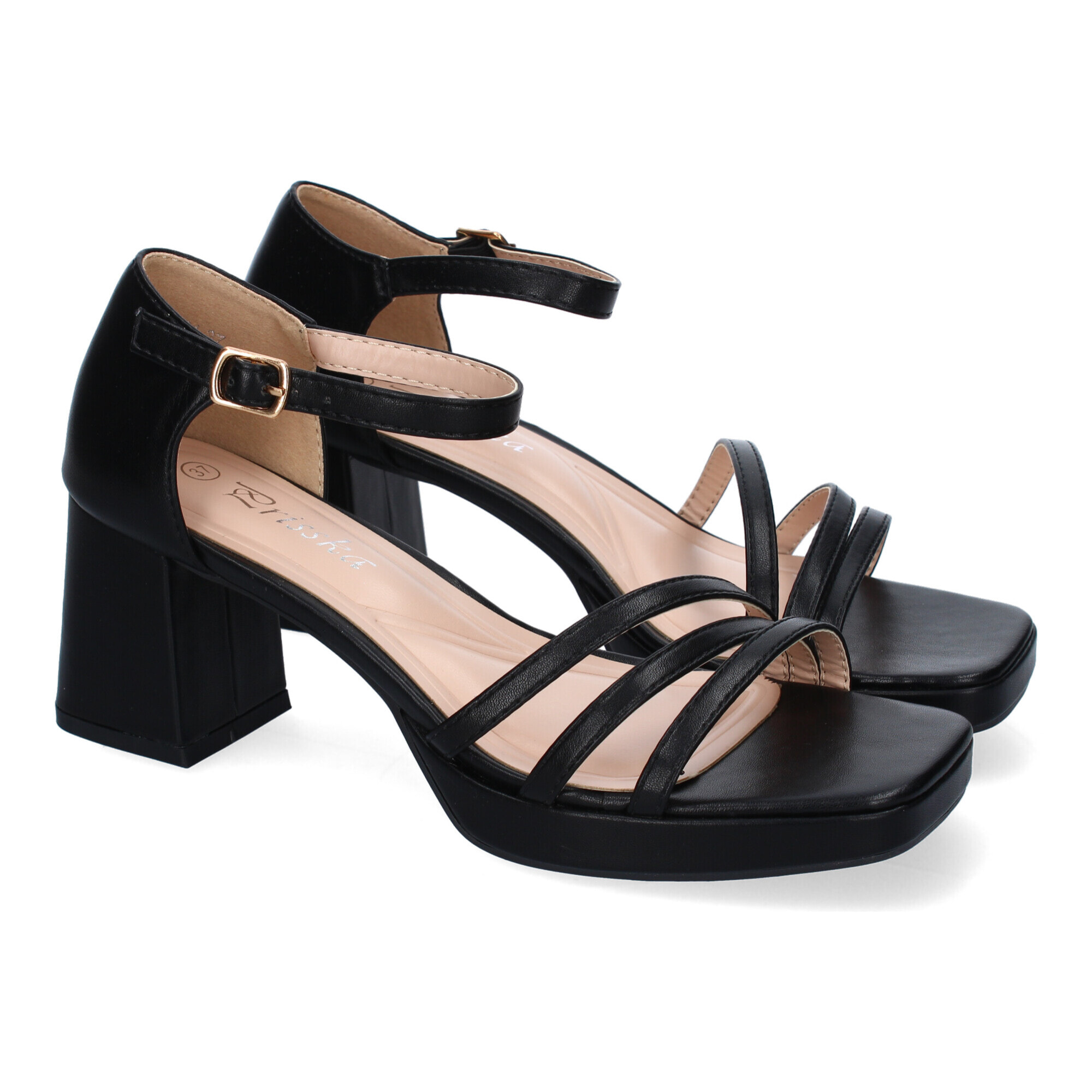 Sandalias de Tacón para Mujer, Comodas y Elegantes, Diseño Moderno con Tiras en la Pala