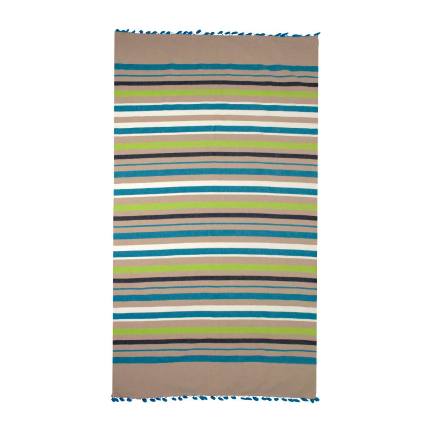 Telo Mare Fouta Modello Kenya Con Pon Pon