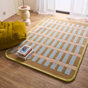 PANTONE - Tapis en laine fait main RAYON TENDRE à motif graphique
