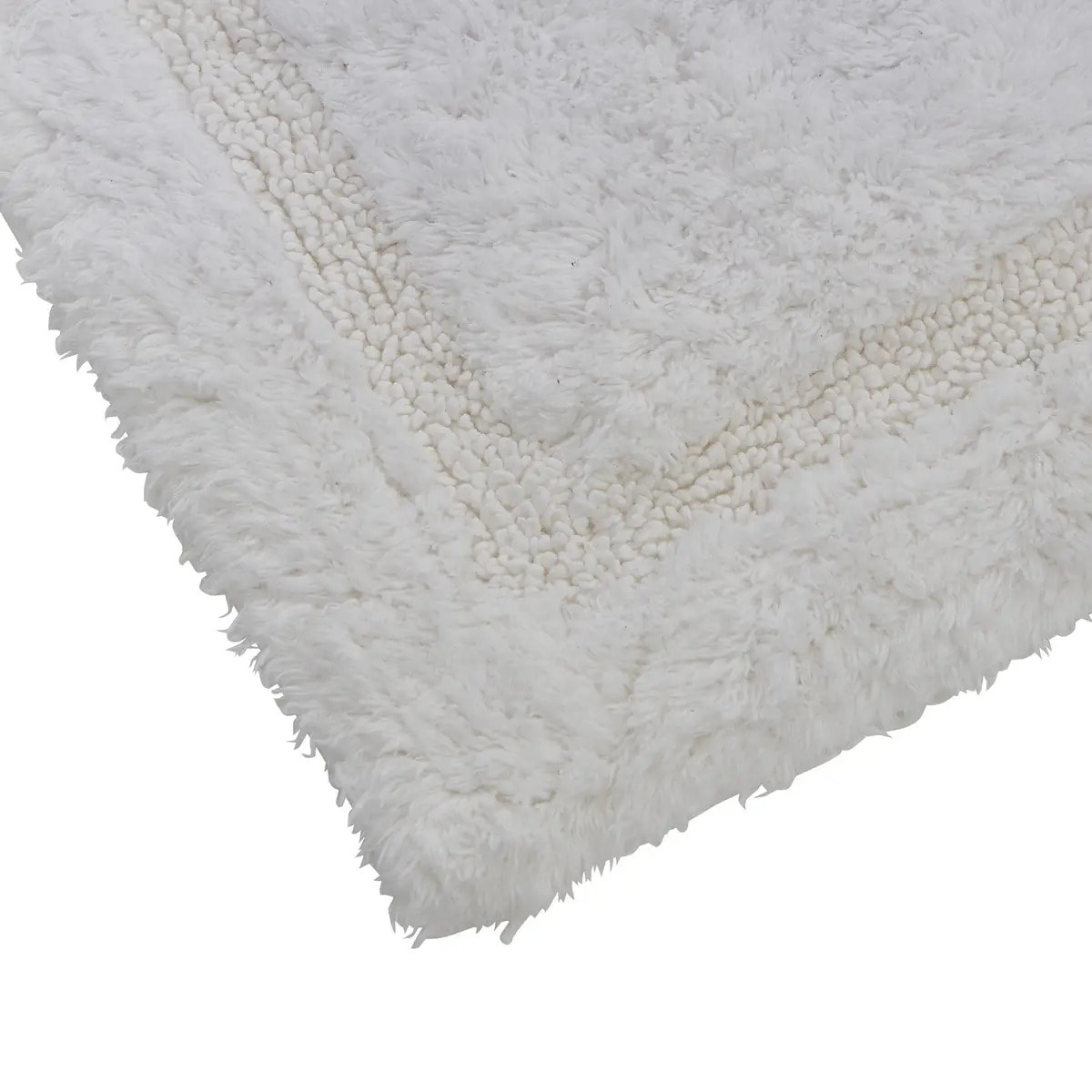 Tapis de bain fluffy Colorama 50x75cm blanc