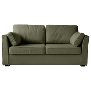 Canapé droit 3 places vert EMILE