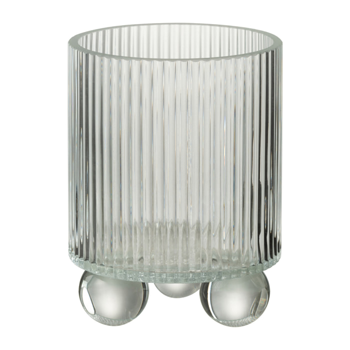 J-Line photophore Clara - verre - transparent - small