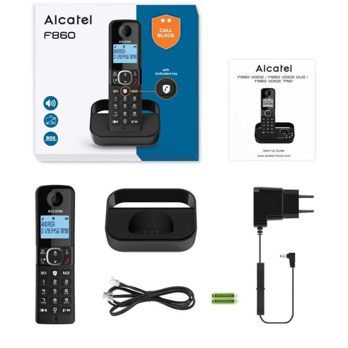 Téléphone sans fil ALCATEL F860 Voice Noir
