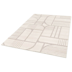 SNOWY Alfombra con relieve de estilo escandinavo en blanco, varias medidas disponibles.