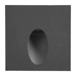 Forlight Icon Square - Foco Empotrable de Pared LED para Exterior IP65. LED 2.2W Blanco Cálido 3000K. Empotrable de Pared Exter