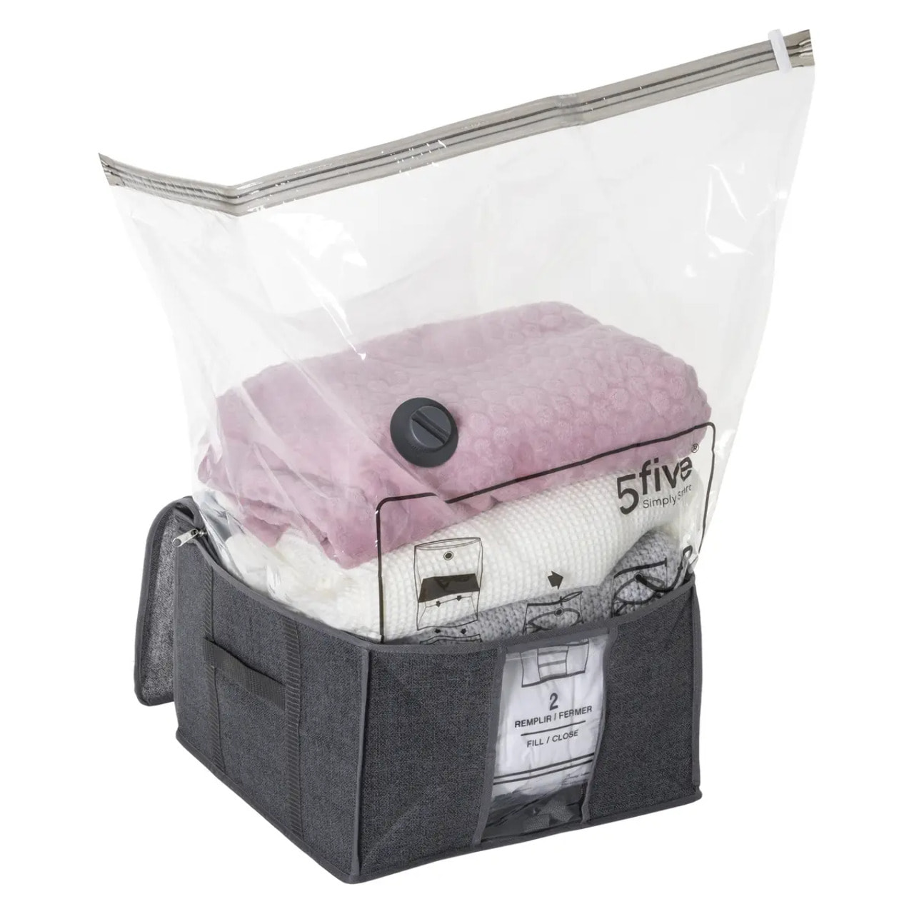 Housse rangement sous vide 40x40x25cm "Air-Store"