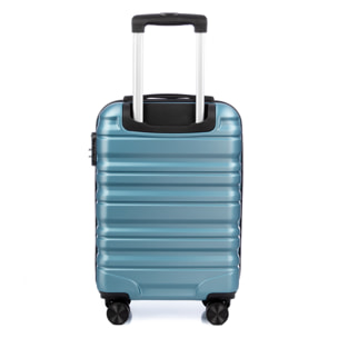 Set di 3 valigie Trolley, in materiale leggero ABS ad alta resistenza. Chiusura numerica e 4 ruote girevoli a 360°.