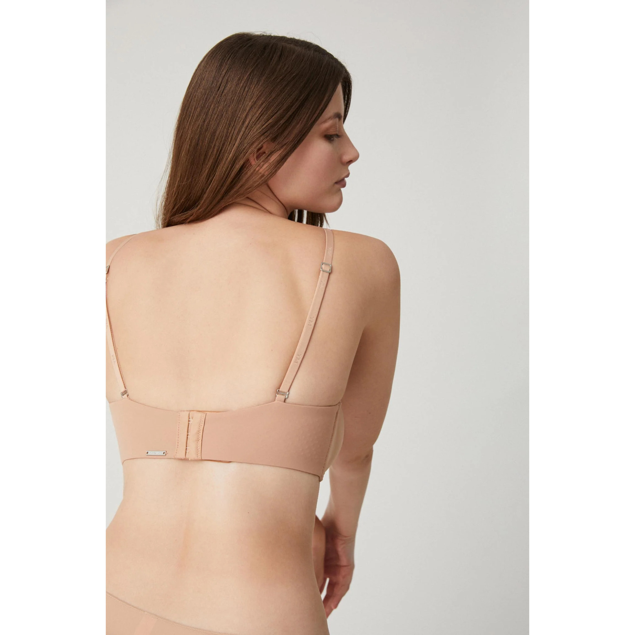 Reggiseno push-up multiposizione senza spalline beige, coppe B e C