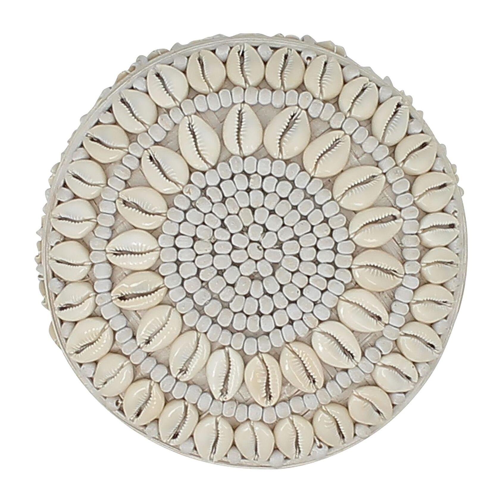 Boîte en bambou et coquillages blancs KOLOA