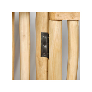 Armoire basse 2 portes en bois flotté et bois massif de teck - JESSIE