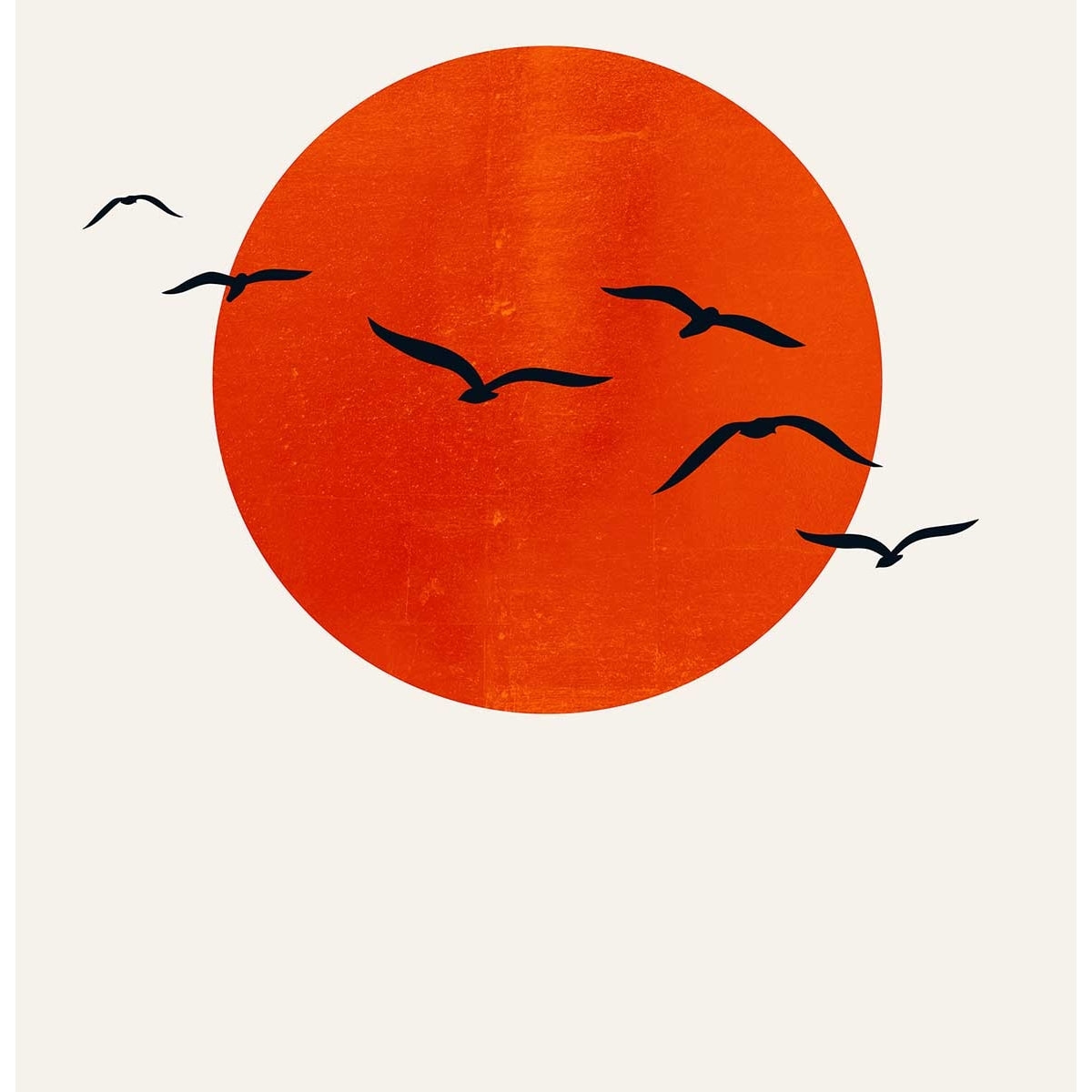 Poster soleil levant Affiche sous cadre bois