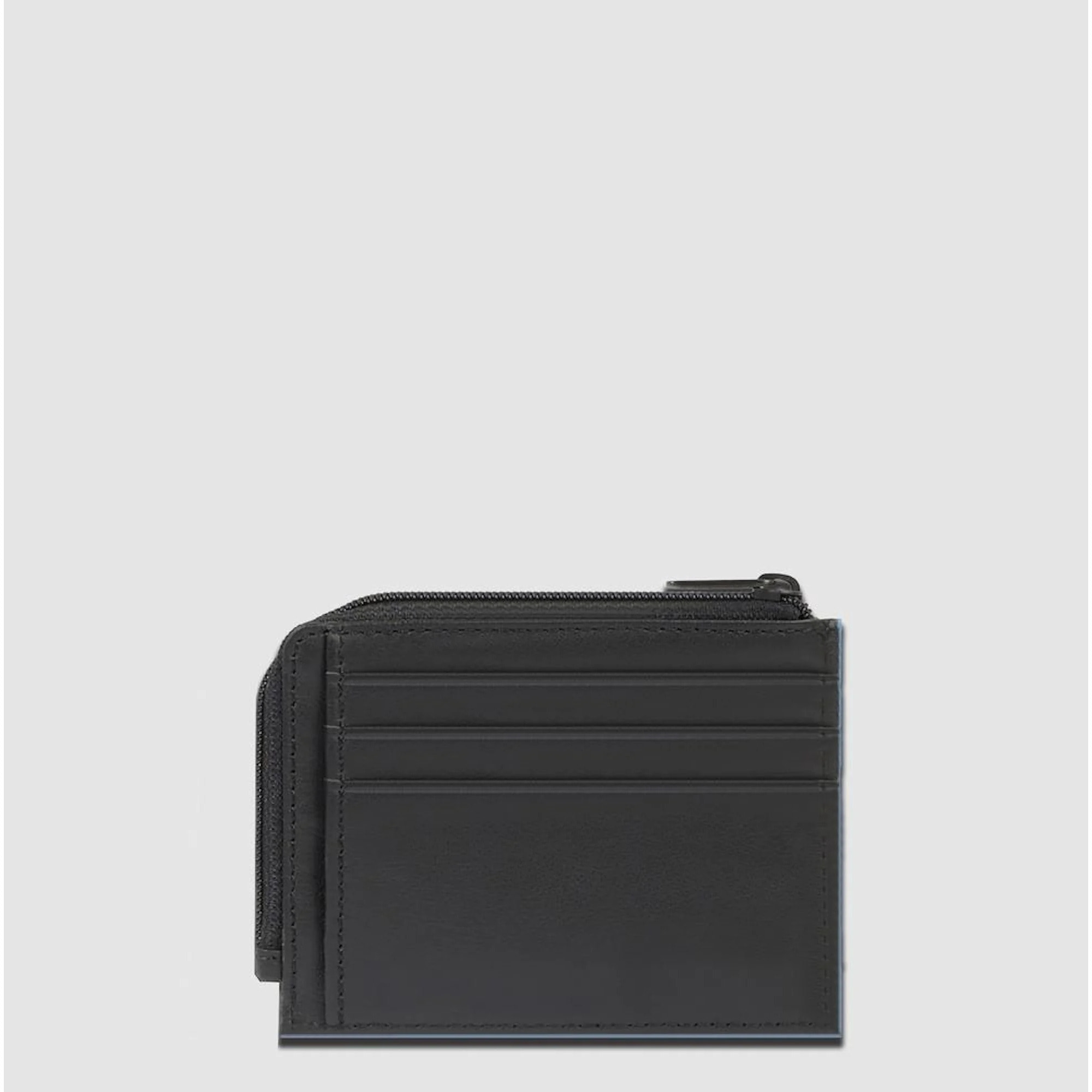 Piquadro Portamonete in pelle con porta documenti e carte di credito con protezione RFID