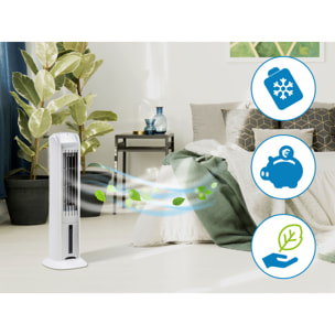 Rafraichisseur d'air par évaporation 70W avec ioniseur et 3 vitesses