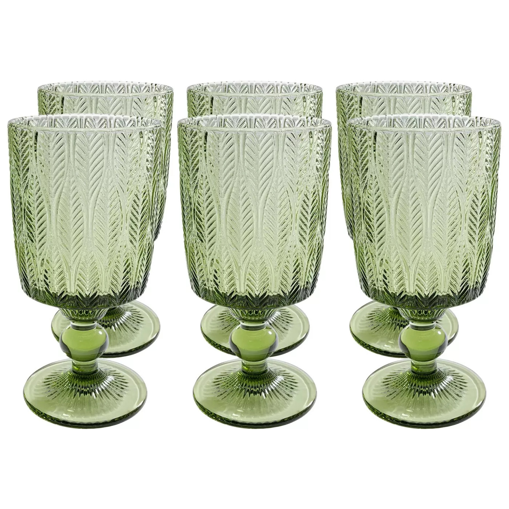 Verres à vin Fogli verts set de 6 Kare Design