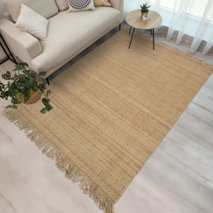 Tapis jute fait main motif uni FONO