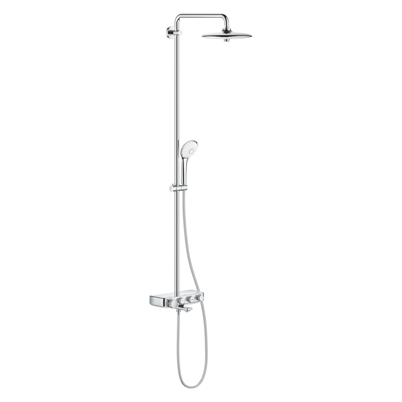 GROHE Colonne thermostatique bain/douche Euphoria Smartcontrol - 3 jets - Ø 26 cm + douchette 3 jets