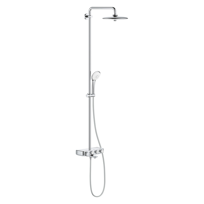 GROHE Colonne thermostatique bain/douche Euphoria Smartcontrol - 3 jets - Ø 26 cm + douchette 3 jets