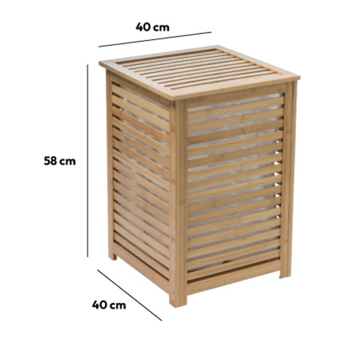 Panier à linge 65L "Sicela" bambou