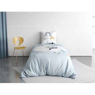 Parure Housse De Couette 2pcs 100% Coton Classique 47fils Lovely Prince