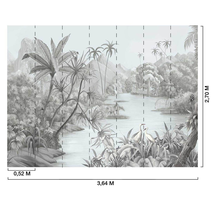 Papier peint jungle Intissé