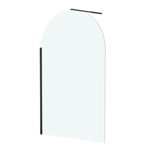 Paroi de Douche arrondie 120x200 cm - Profilé Noir Mat - DARK CURVED