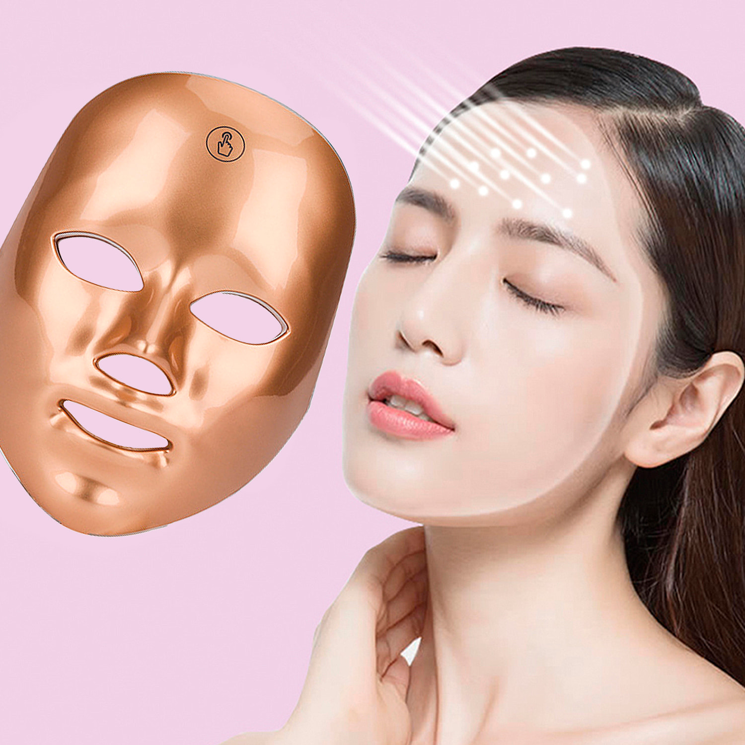 Máscara táctil con luz LED tratamiento de 7 colores