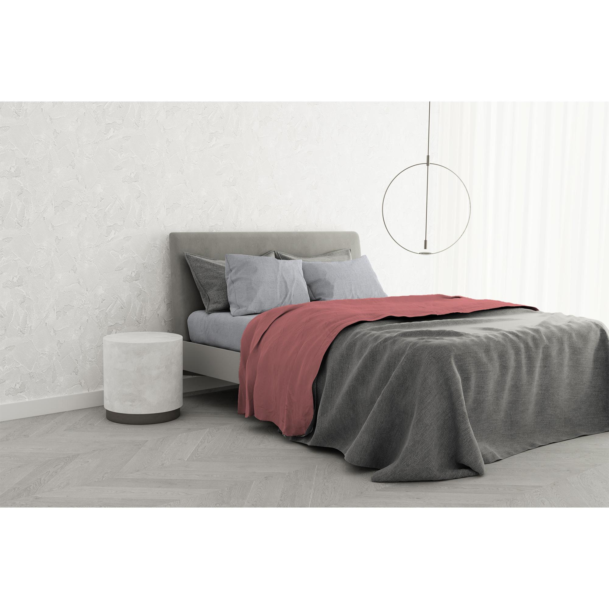 COMPLETO LETTO TRENDY CHIC MADE IN ITALY COTONE- CORALLO MATRIMONIALE