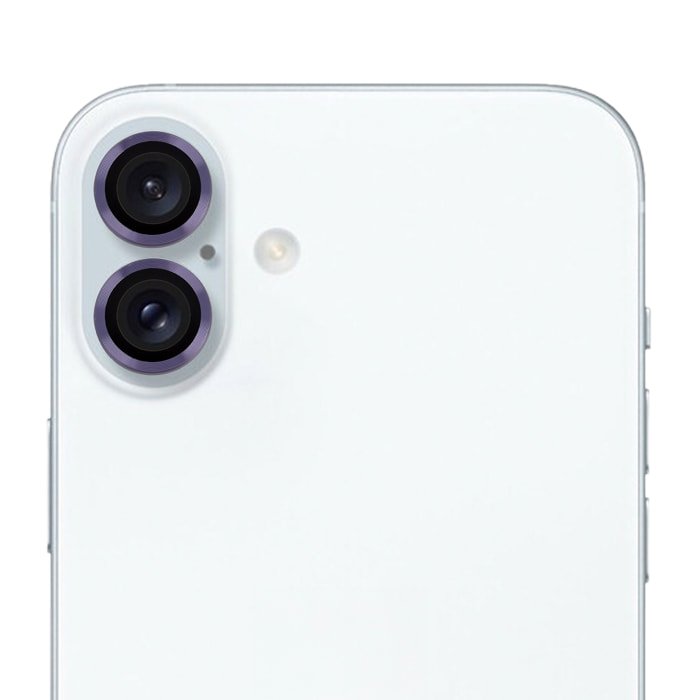 Protectores individuales de cristal templado para cámara de iPhone 16 / 16 plus.