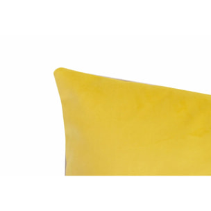 Cojin Velvet Gris Amarillo 45x13x30 Cm