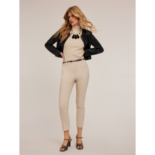 Motivi - Pantaloni regular in tessuto tecnico - Bianco