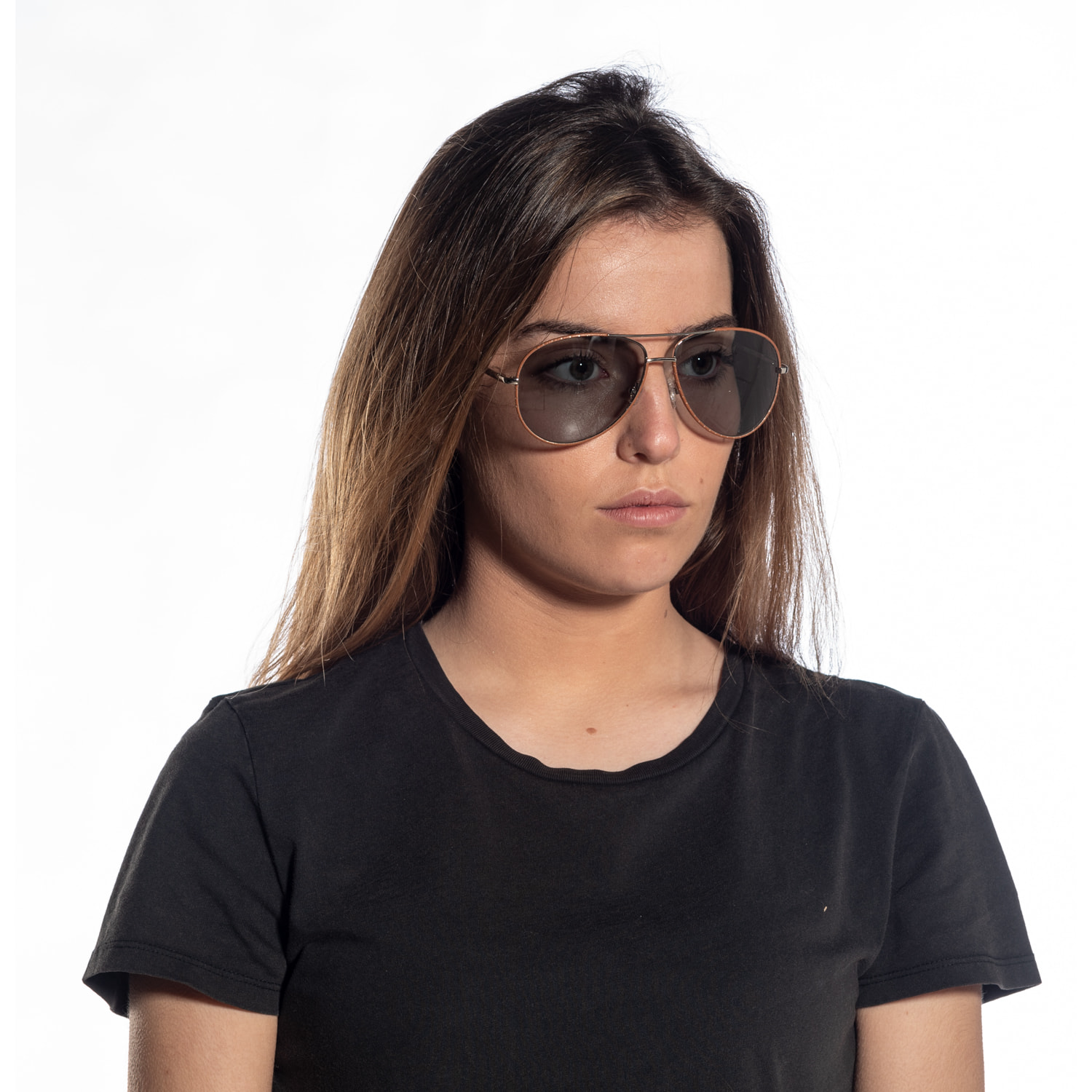 Gafas de sol OCEAN IBIZA - Trans / Marrón degradado con montura amarilla transparente y patillas metálicas doradas