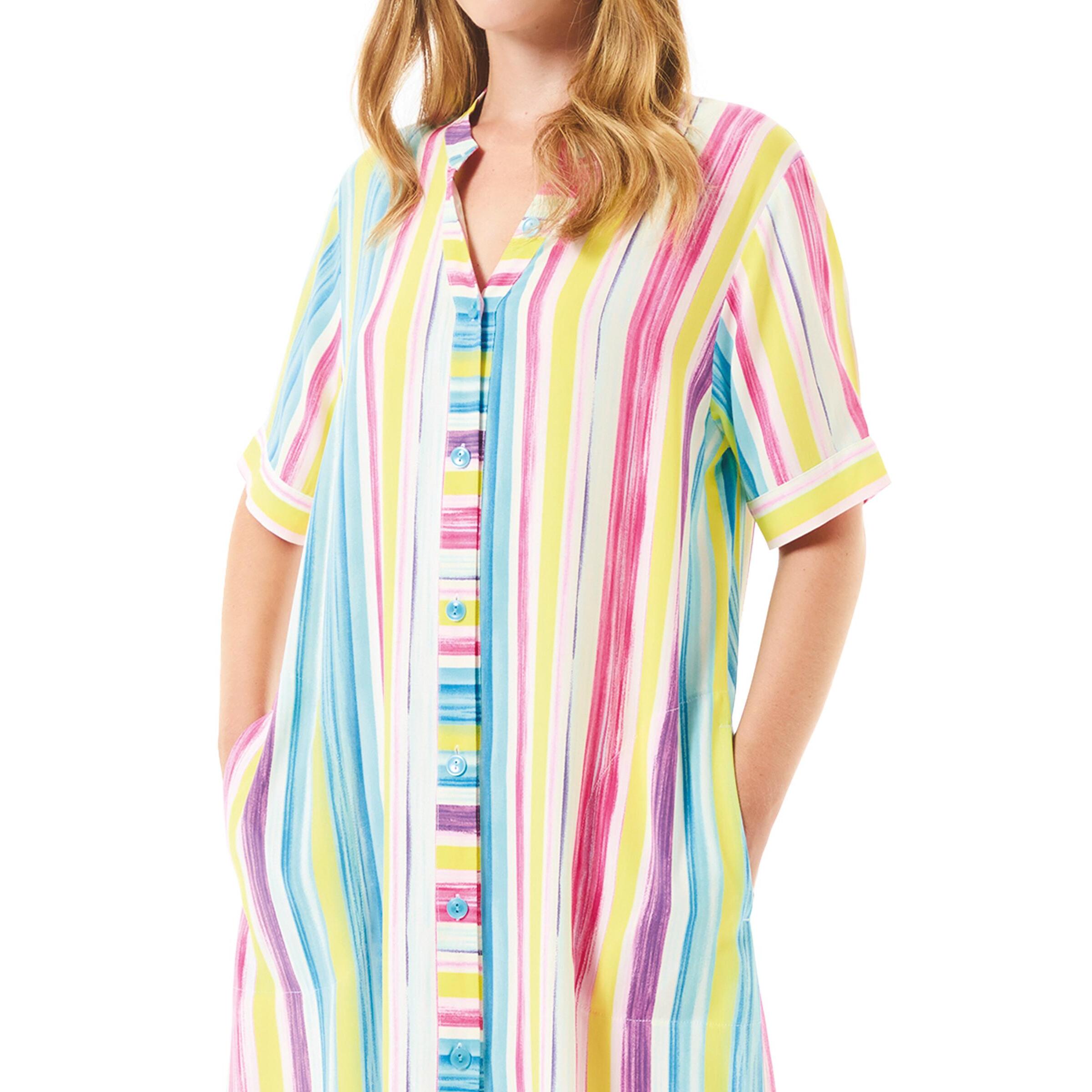 Vestido Viscosa Rayas