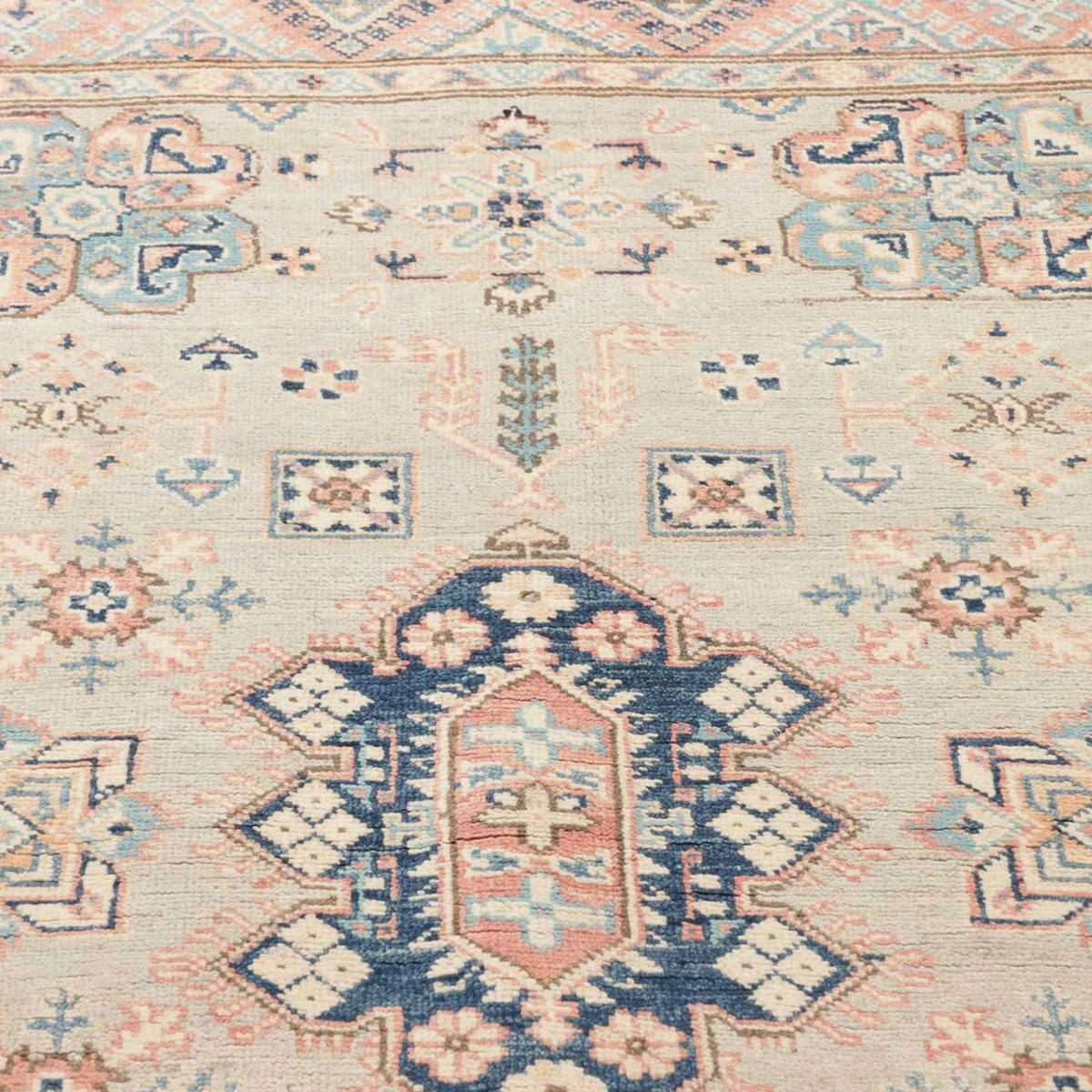 Tapis salon géométrique, noué main en laine, INUJ