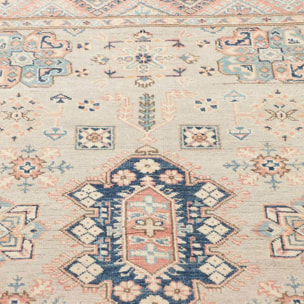Tapis salon géométrique, noué main en laine, INUJ
