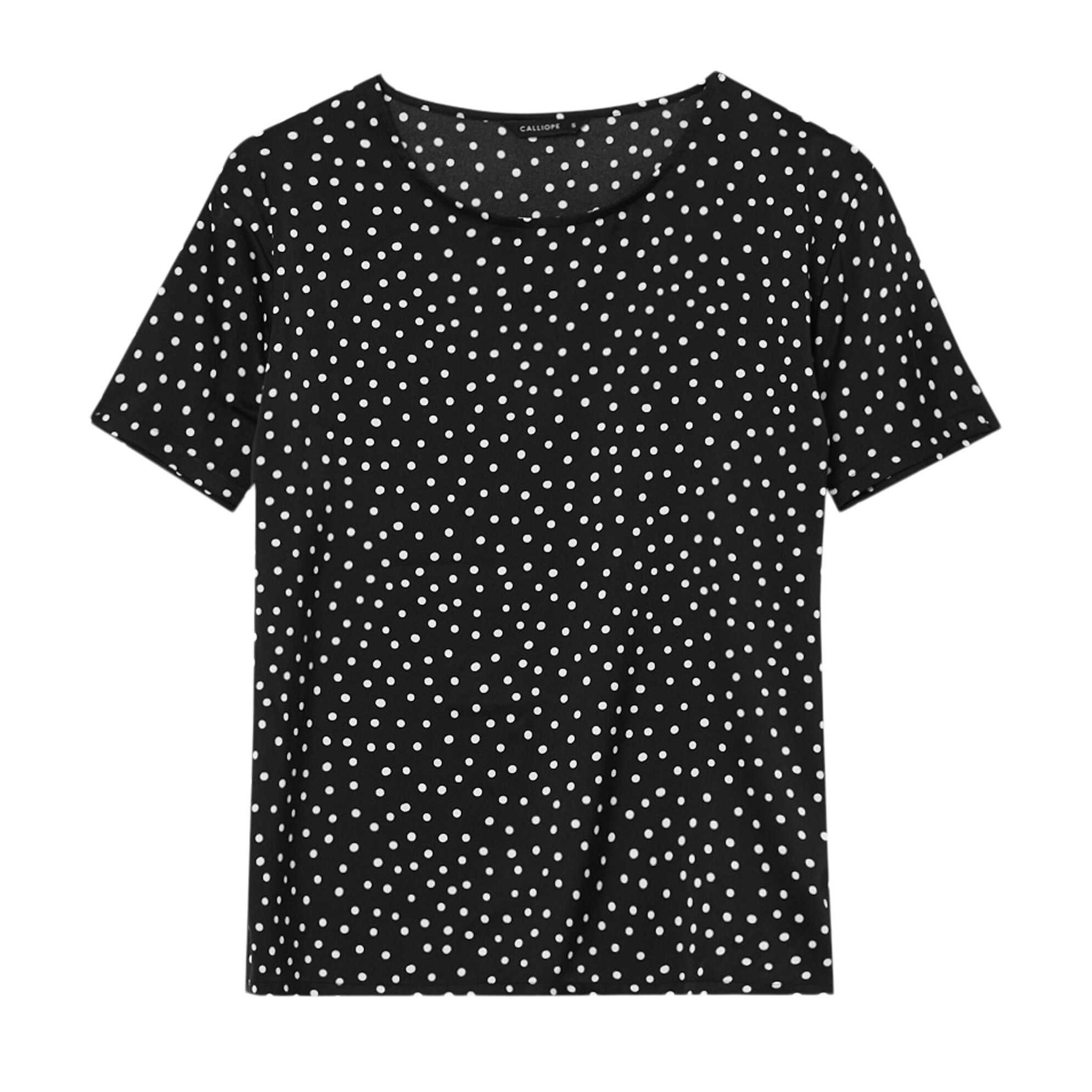 Blusa a pois in raso