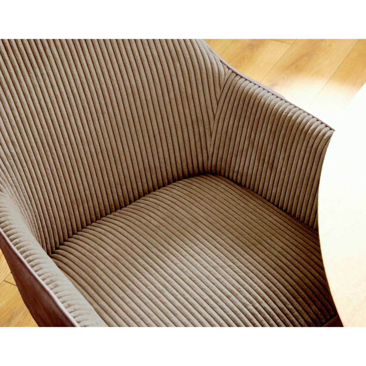 Lormi - lot de 2 fauteuils - en velours côtelé et velours - taupe - Taupe