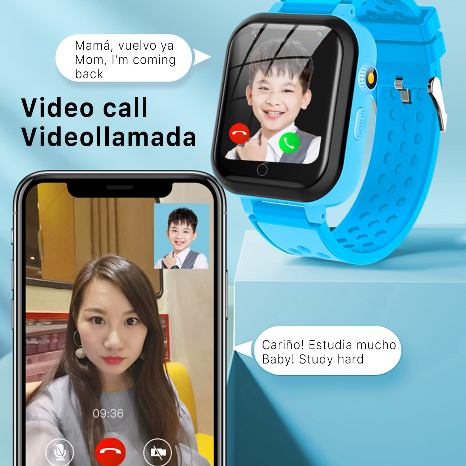 Smartwatch T16 4G localizador GPS,Wifi y LBS. Videollamada, micro chat, botón SOS.
