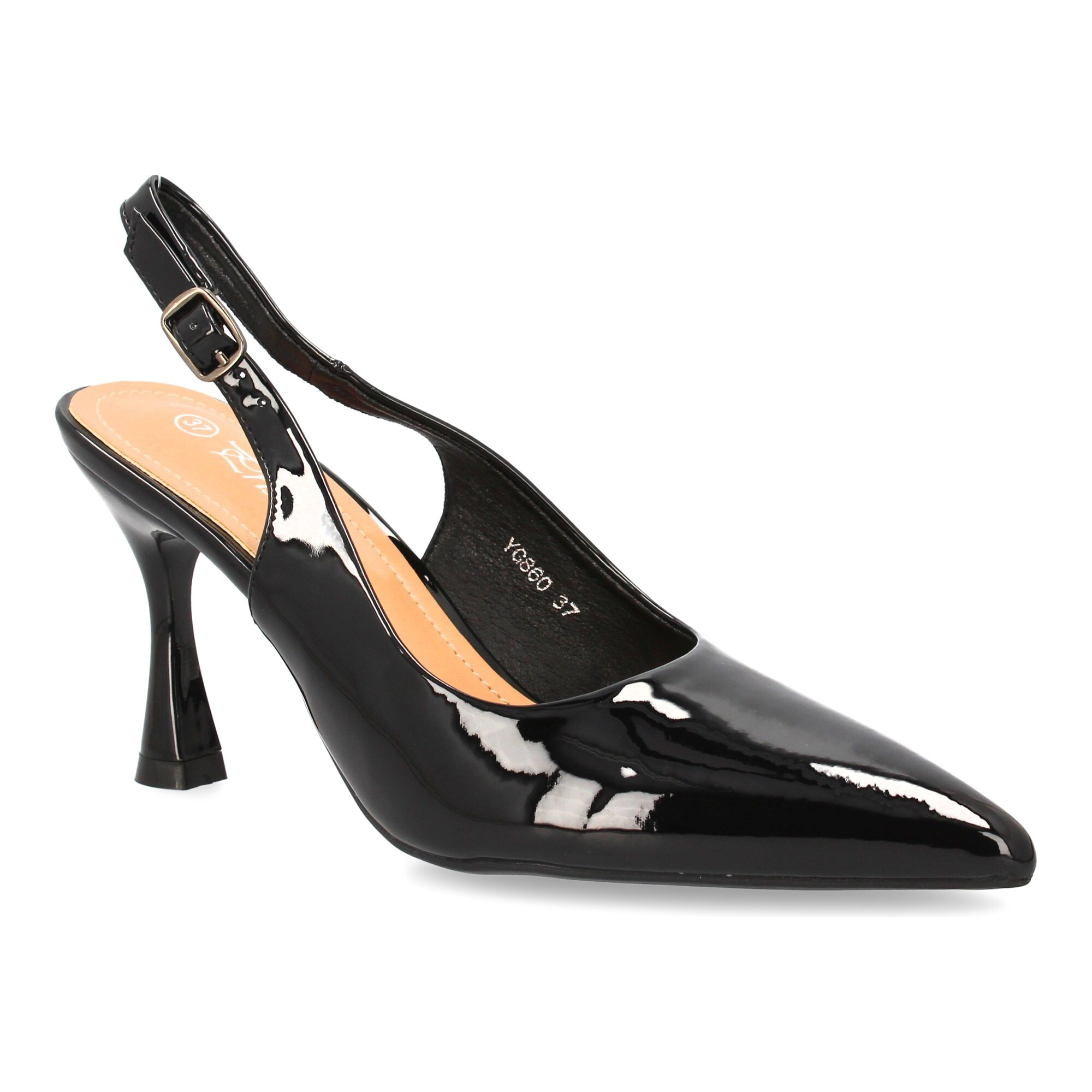 Zapato de tacón destalonado punta fina