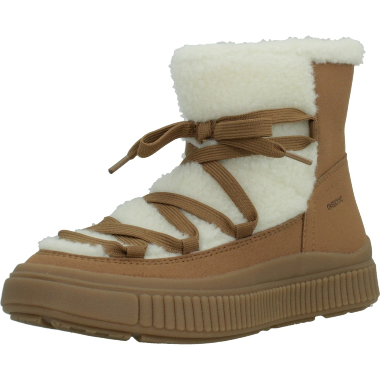 Zapatillas Niño de la marca GEOX  modelo J56M3D 0AFBH J LAQUINNY MARRON CLARO