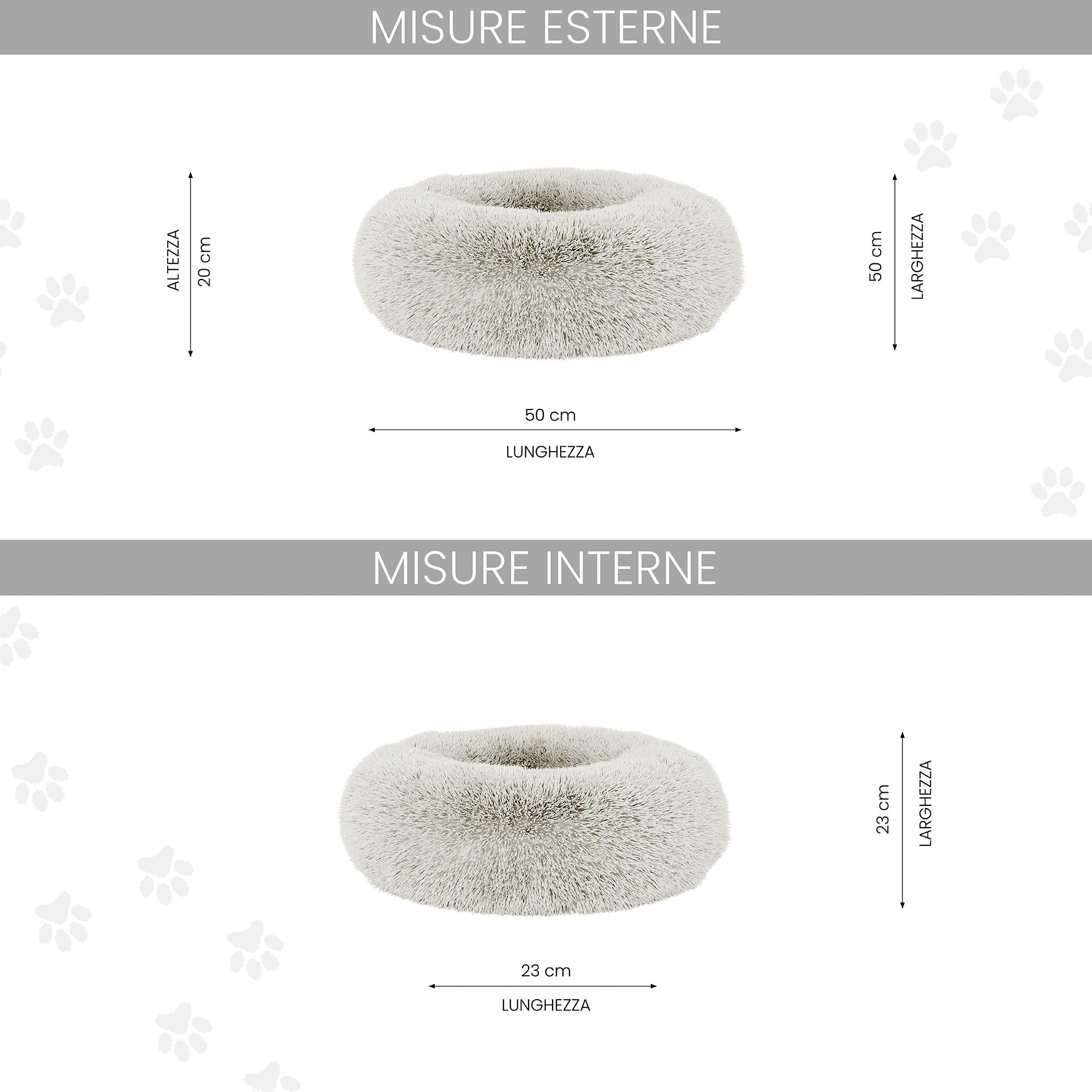 CUCCIA DREAMS SOGNI E CAPRICCI PETS-PANNA 50x50x20 cm