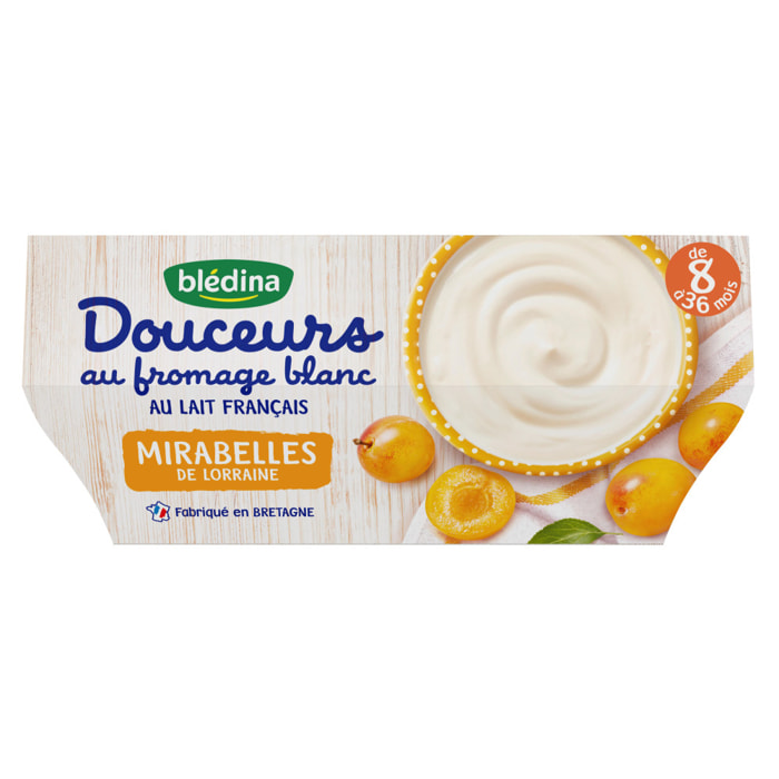 24 Desserts Mirabelles de Lorraine 6x(4x100g) - Douceurs au fromage blanc Dès 8 Mois