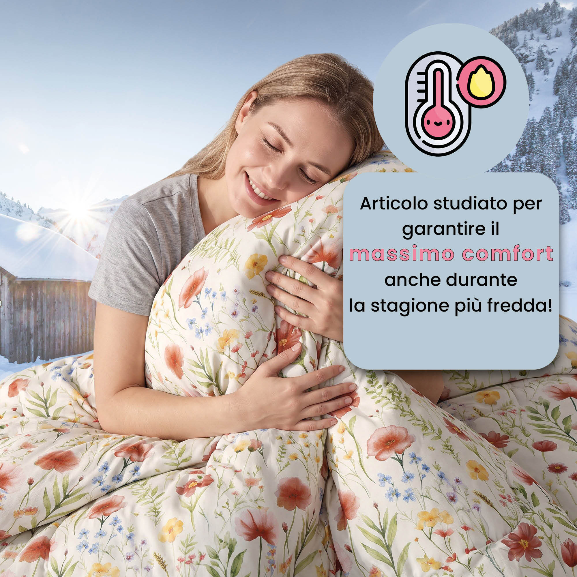 TRAPUNTA INVERNALE KARMA - 300 gr - 100% Microfibra - Made in Italy